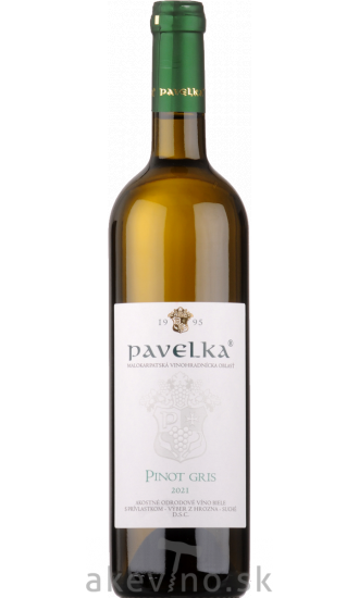 Pavelka - Pinot Gris 2021 dry  *Top 100 wine from Slovakia, by Slovak National Collection of Wine*  