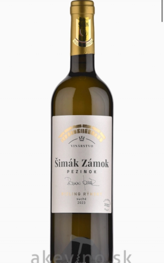 Šimák Zámok - Rizling Rýnsky, suché  *Top 100 wine from Slovakia, by Slovak National Collection of Wine*